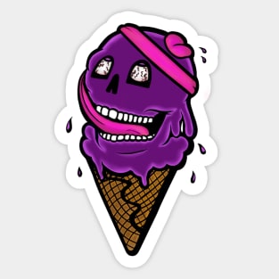 PURPLE Skull Cone Sticker